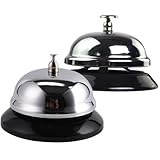 KESYOO 2個 伝菜ベル 卓上呼び鈴 レストラン ホテル キッチン用 サービスチャイム 小型軽量で多用途 食事テーブル受付用