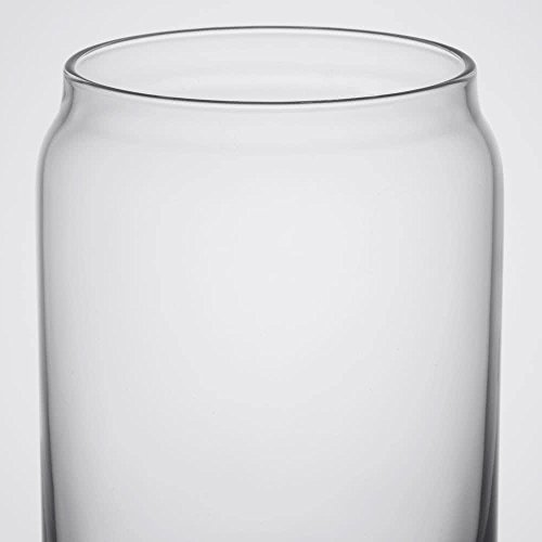 Ecodesign Drinkware Libbey Beer Glass Can Shaped 16 oz - Pint Beer Glasses 4 PACK w/coasters
