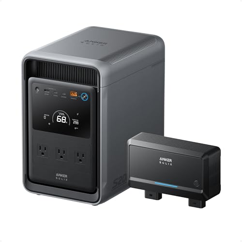 Image of Anker SOLIX S2000 Portable Power Station with Alternator Charger, 1,500W (3,000W Peak) Solar Generator, 35-Hour Fridge Backup, 2,010Wh LFP Battery for Home Backup, RVs and Gas Vehicles