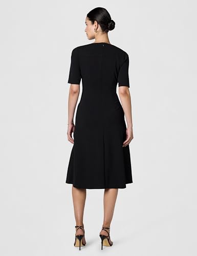 Maggy London Women's Short Sleeve Double Pleat Midi Dress3