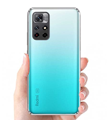 Image of Soft Flexible Silicone Back Cover Compatible with Xiaomi Redmi Note 11T 5G / Poco M4 Pro 5G, Transparent Case