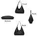 Imagen de Ashioup Hobo Bags for Women Soft PU Leather Slouchy Bag Black Handbag with Zipper