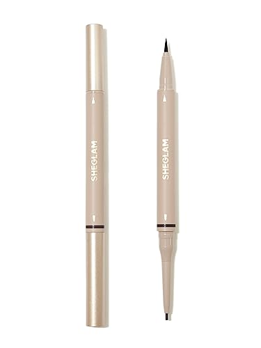 SHEGLAM Dual-Sided Eyebrow Pencils Cream Waterproof Long Lasting Eye brow Pen Makeup - Chocolate