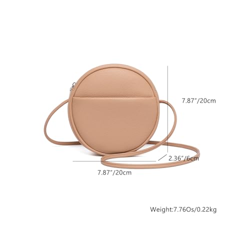 Image of Circle Crossbody Bag for Women NYLON Circle Purse with Zipper Adjustable Knot Shoulder Straps