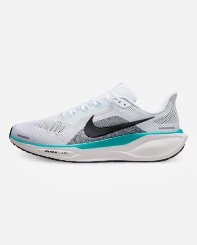Nike Pegasus 41 Men's Road Running Shoes (FD2722-103, White/Dusty Cactus/Glacier Blue/Black) Size 13 angle 10