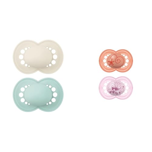 Image of MAM Original Matte Pacifier (1 Sterilizing Pacifier Case), 6 Plus Months, Unisex Baby Pacifier & Original Baby Pacifier, Nipple Shape Helps Promote Healthy Oral Development, Sterilizer Case