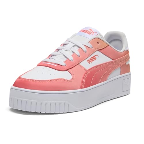 PUMA Womens Carina Street Dip Fade Lace Up Sneakers Shoes Casual - Pink, White - Size 9.5 M2