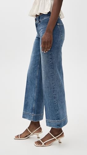 alice + olivia Women's Slay Clean Wide Leg Ankle Jeans4