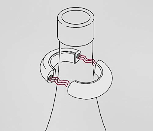 EDZARD Tropfenfänger Tropfring Magnetum, Durchmesser 5 cm,edel versilbert, bestehend aus 2 Hälften mit Magnetverschluß