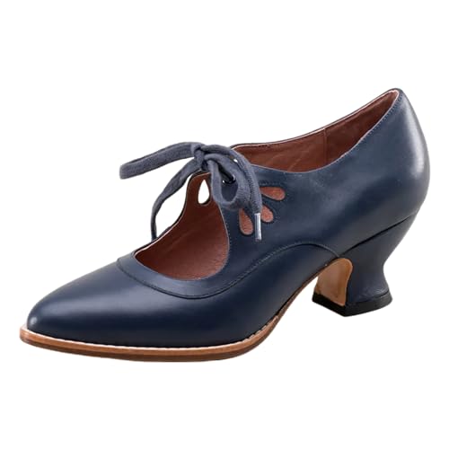 Escarpins rétro Mary Jane pour femme - Style vintage -...