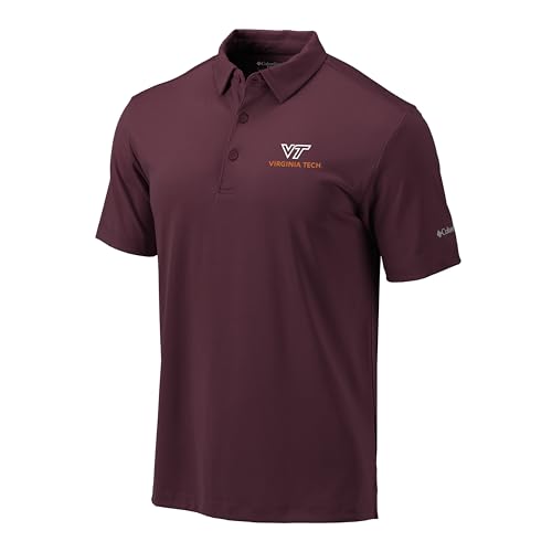 Columbia VA Tech Hokies Golf Men's Lightweight Casual Golf Polo3