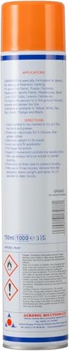 Image of Aerosol Solutions Line Marker Orange 26 Oz [Pack of 6] All Purpose Marking Striping Spray Paint | High Visibility Perfect for Landscaping, Athletics, Sports Fields & Pavement