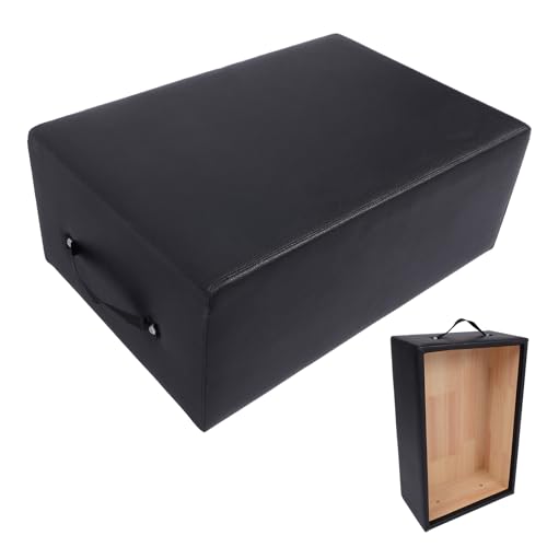 Hapihom Pilates-Reformer-Sitzbox, 62x43x23cm Pilates Sitting Box aus PU und Wood, Max Belastbarkeit 300KG, mit Griff, für Posture Corrector PilatesStuhl Kombistuhl, für Yoga, Dehnübungen und Fitness Hapihom Pilates-Reformer-Sitzbox, 62x43x23cm Pilates Sitting Box aus PU und Wood, Max Belastbarkeit 300KG, mit Griff, für Posture Corrector PilatesStuhl Kombistuhl, für Yoga, Dehnübungen und Fitness