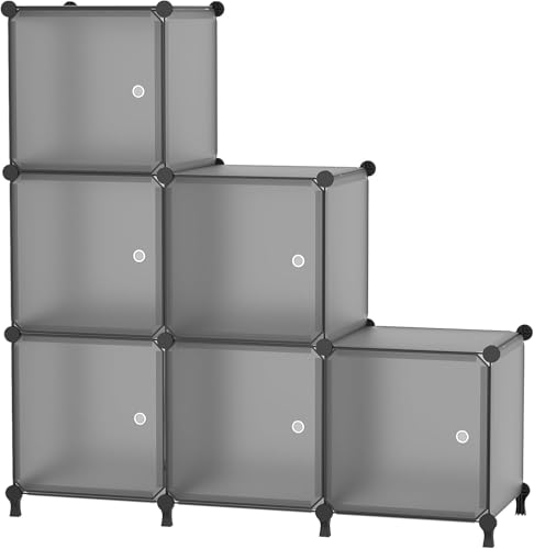 ATTDETJL 6 Cubes avec Portes, Rangement cubique pour Chambre à Coucher, Armoire et Dessous d'escalier, 30x30x30cm Compartiments, Rangement de Placard...