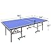GOWE 8ft Mid-Size Table Tennis Table Foldable & Portable Ping Pong Table Set for Indoor Games with Net, 2 Table Tennis Paddles and 3 Balls