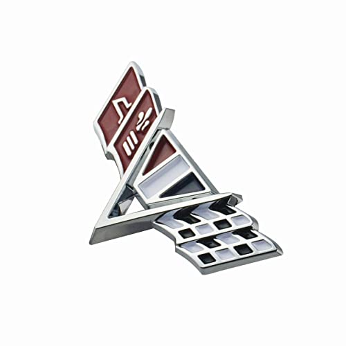 Image of 1Pc 1964-1967 Impala V Flag Front Fender Emblem Trim Flag Badge Sticker Nameplate KC4526 Replacement for Camaro Impala, Che-velle, & Nova