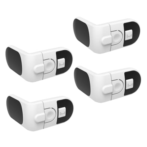 CIMAXIC キャビネット ロック4個セット 挟み込み防止 チャイルド ロック 食器棚用 簡単ワンキースイッチ ABS素材 チャイルド キャビネットラッチ 男の子と女の子の