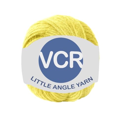 Image of VCR 4 Ply Light Yellow Little Angle Yarn, 25 Grams, 92 Meters Length, 100% Acrylic Soft Baby Knitting Yarn for Crochet, Newborn Sweaters, Soft Baby Socks, Mittens and Leggings, Pack of 1