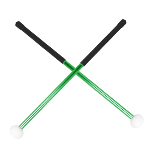 2 piezas de mazas para bombo con cabeza de fieltro, baquetas duraderas para práctica de percusión y banda de marcha, estilo moderno miniatura 6