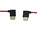 ZBLZGP 8K HDMI Kabel für Tiefsee ROV 8K Überwachung Oceaneering Unterwasser,RED Scarlet-W,Canon EOS M6 Kamera, Canon XF405 Camcorder,Links und Rechts gebogen,HDMI, Rot geflochten