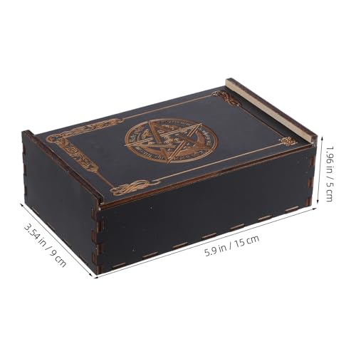 DASHUMIL Boîte à Cartes Pentagramme en Bois, Boîte de Rangement pour Bijoux – vue 2