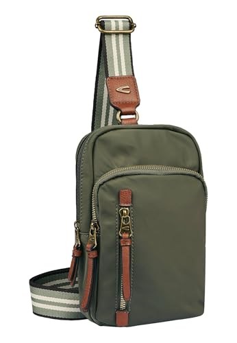 camel active Damen Umhängetasche mit verstellbarem Riemen Khaki, Womenswear-M