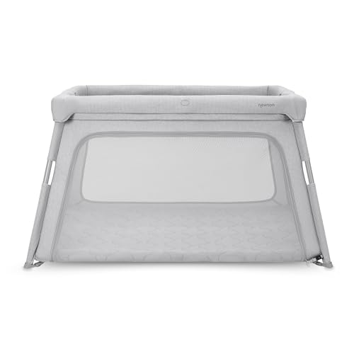 Image of Newton Baby Deluxe Travel Crib & Play Yard, Breathable - Grey | Travel Crib, Play Yard, Breathable Mattress, Washable, Foldable Playpen for Toddlers, Largest-in-Class, Travel Bag Included