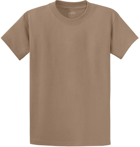 Joe's USA Men's Heavyweight 6.1-Ounce, 100% Cotton T-Shirts-M-Sand