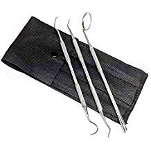 Herramienta raspadora dental profesional, púa de dentista, acero inoxidable médico, raspador dental para eliminar manchas de dientes con espejo