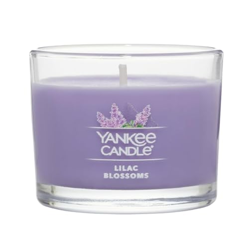 Image of Yankee Candle Lilac Blossoms Scented Mini Jar Candles, 1.3 oz Small Glass Jar Candles, 10-Hour Burn Time, Purple Floral Home Fragrance, for Gifts and Decor (Pack of 12)