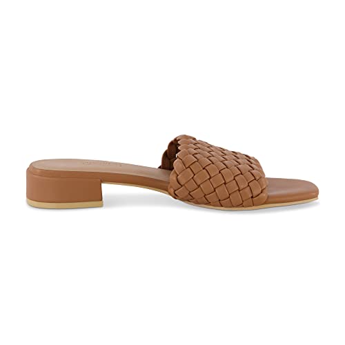 CUSHIONAIRE Women's Nerida woven low block heel sandal +Memory Foam4