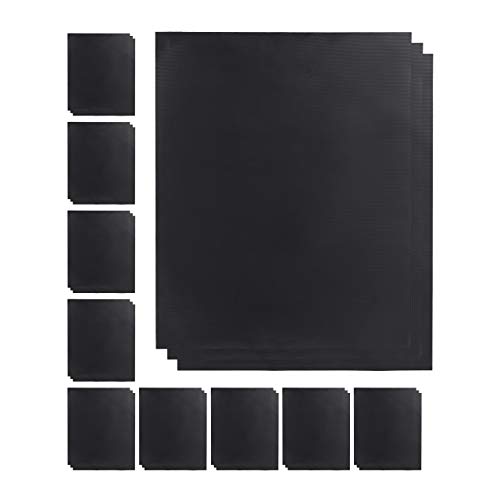 Set De 30 Esteras Antiadherentes Para Barbacoa, Adaptables, Reutilizables, 0,3 Mm, Negro, 40X50 Cm - Relaxdays En Oferta Relaxdays Set De 30 Esteras Antiadherentes Para Barbacoa, Adaptables, Reutilizables, 0,3 Mm, Negro, 40X50 Cm
