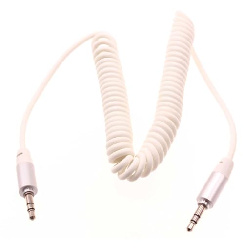 Cable Auxiliar en espiral 3.5mm para auto y audio miniatura 1