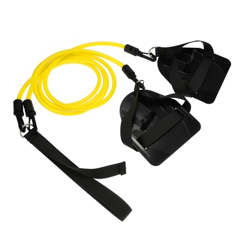 CAPASTEC Swimming Arm Strength Training, Swimming Training Equipment Dry Land Cord, Portable Swimming Training Equipment for Land Swimming Training, Yellow