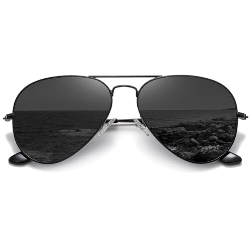 Image of ARICKS Classic Aviator Sunglasses for Men Women Driving Sun glasses Glass Lens 100% UV Blocking