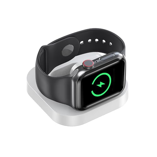 Wireless Charging Stand for Apple Watch, Magnetic Portable iWatch Charger Stand for Apple Watch Series 10/9/8/7/6/5/4/3/2/SE/SE 2/Ultra/Ultra 2 (White)