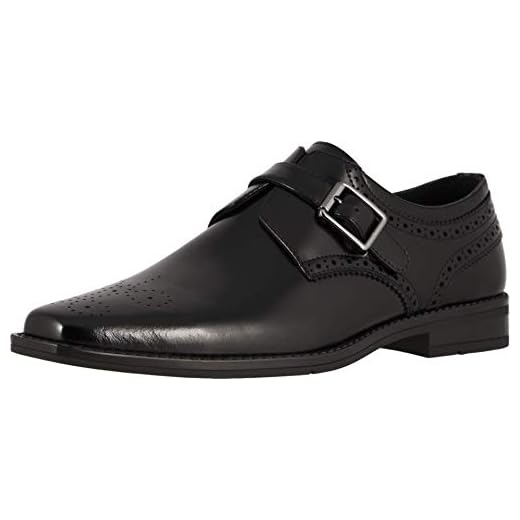 STACY ADAMS mens Kinsley Single Monk Strap Oxford, Black, 8.5 US