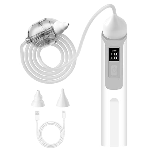 Jubepk Aspirador nasal para niños, dispositivo de succión portátil eléctrico | Succión nasal para niños, para hospital, niños, bolsa de pañales de viaje, alivio de la congestión, hogar, mamá, mocos