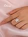 Effinny 3.5 Carat Radiant Cut Engagement Ring,Simulated Diamond White Sapphire Promise Ring for Women in 925 Sterling Silver(Size:7)