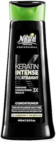 Keratin Intense Hair Conditioner by Natural Formula - Sodium Chloride Free Keratin Infused Conditioner - Repair Treatment For Frizz-Free Straightened Hair Retains Straightening Results 3x - 13.5oz