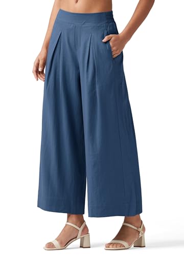 Willit Women's Linen Pants Wide Leg Casual Beach Summer Pants Palazzo Lounge Pants with Pockets2