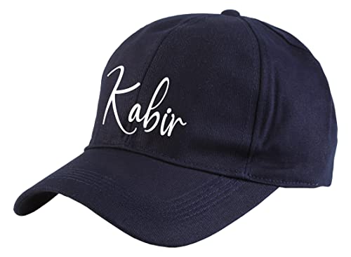 Image of AICA Personalised Name Cotton Cap for Men & Women � Black, Free Size | Gifts for Men & Women