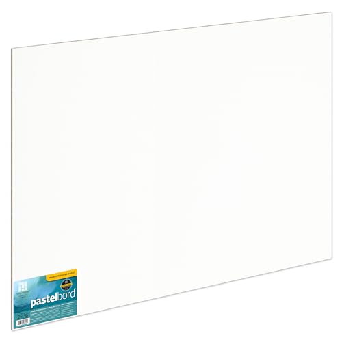 Ampersand Art Supply Pastel Painting Panel: Museum Series Pastelbord, White, 1/8 Inch Flat Profile, 24x36