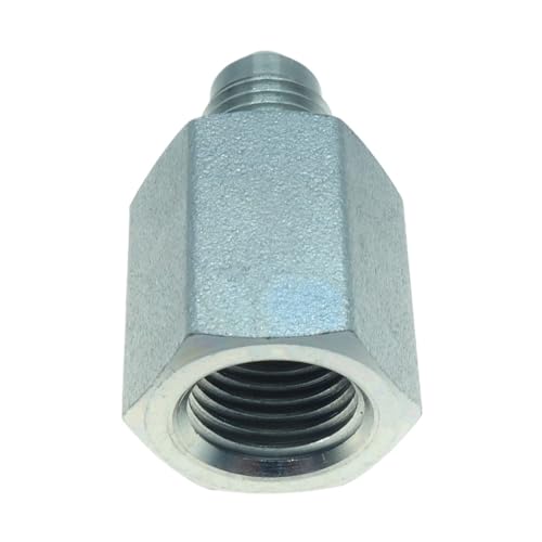 Image of 1 Piece 1 /4 inch (7 /16-20) Male JIC X 1 /4 inch Female NPTF, 37 Flare to Pipe Adapter Hydraulic