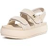 FITORY Women Platform Sandals Comfortable Open Toe Beach Shoes with Adjustable Buckle Straps for Summer Size 6-11