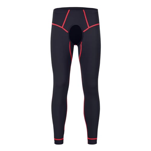 JINSHI Men Thermal Underwear Bottoms Open Front Male Tights Long Johns Compression Pants Base Layer Cold Weather2