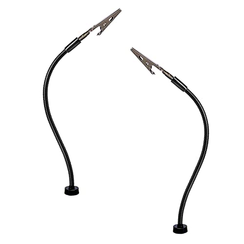 2 Pack Magnetic Helping Hands Soldering,Flexible Gooseneck Metal Arms for Automobile Electronics Soldering jewelry, Painting Art Crafts Hobby with Adjustable Alligator Clips