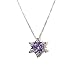 GFDay Girls Elsa Frozen Crystal Snowflake Necklace Purple Pendant For Gift