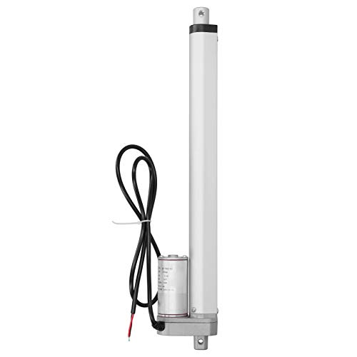 ANKROYU Actuador lineal eléctrico 300N Carrera de 300 mm Putter motorizado de alta resistencia con interruptor de límite Caja de engranajes cerrada de bajo ruido para maquinaria in (24 VCC)