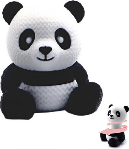 wofynovel Creativity Panda Mini Model, 3D Printed Stress-Relieving rotatable Toy, Cute Model Household Items, Small and Statues, Exquisite and pet Toys